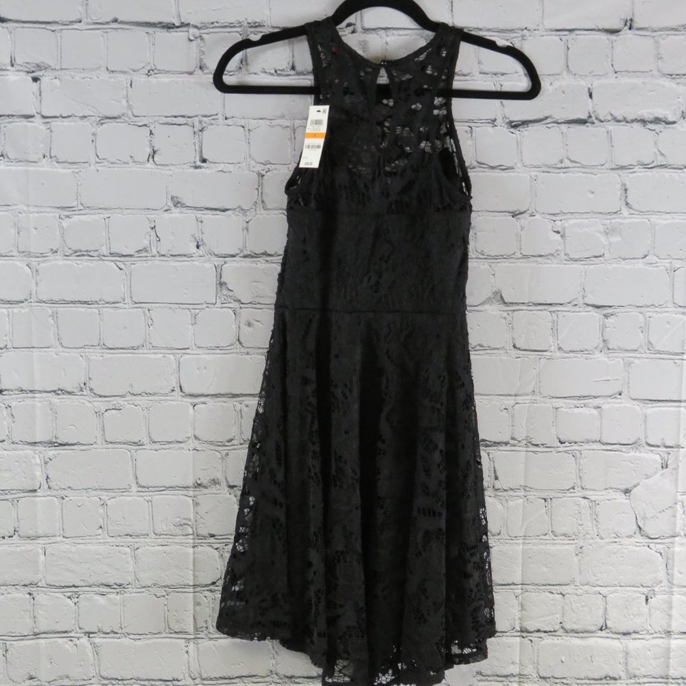 NWT-Women's Lace Illusion Cocktail Dress-Black - Picture 6 of 7
